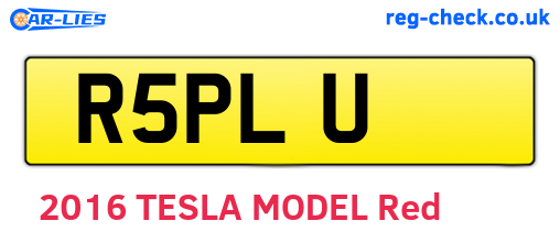 R5PLU are the vehicle registration plates.