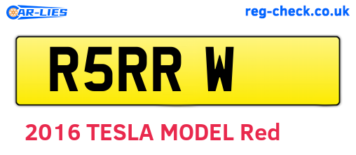 R5RRW are the vehicle registration plates.