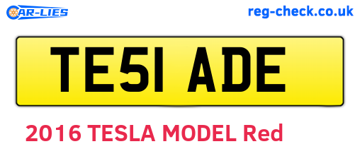 TE51ADE are the vehicle registration plates.