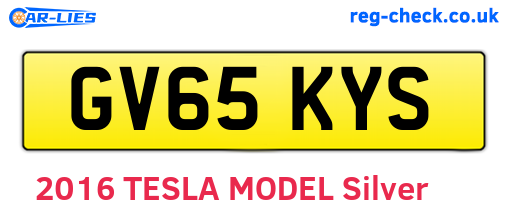GV65KYS are the vehicle registration plates.