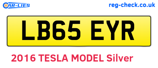 LB65EYR are the vehicle registration plates.