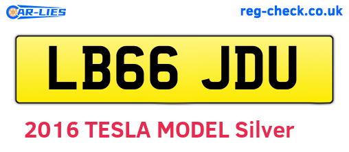 LB66JDU are the vehicle registration plates.