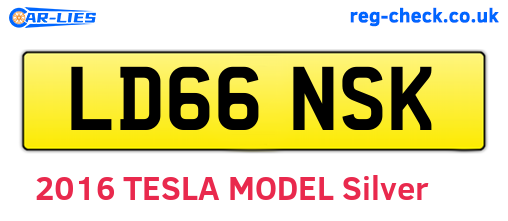 LD66NSK are the vehicle registration plates.