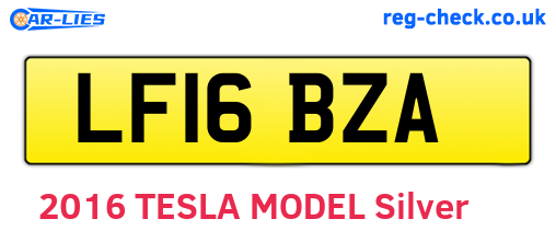 LF16BZA are the vehicle registration plates.