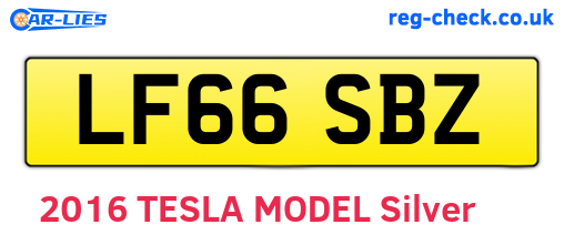 LF66SBZ are the vehicle registration plates.