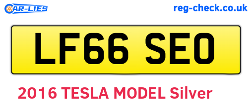LF66SEO are the vehicle registration plates.