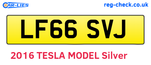 LF66SVJ are the vehicle registration plates.