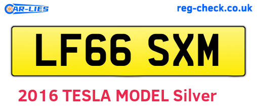 LF66SXM are the vehicle registration plates.