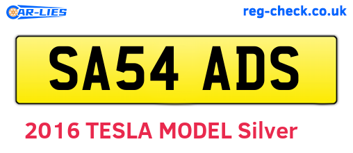 SA54ADS are the vehicle registration plates.