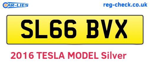 SL66BVX are the vehicle registration plates.