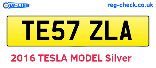 TE57ZLA are the vehicle registration plates.