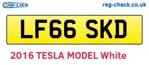 LF66SKD are the vehicle registration plates.