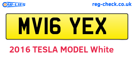 MV16YEX are the vehicle registration plates.