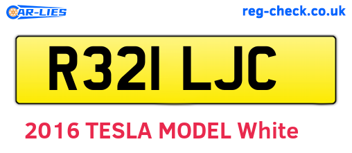 R321LJC are the vehicle registration plates.