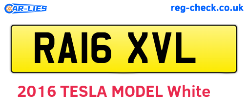 RA16XVL are the vehicle registration plates.