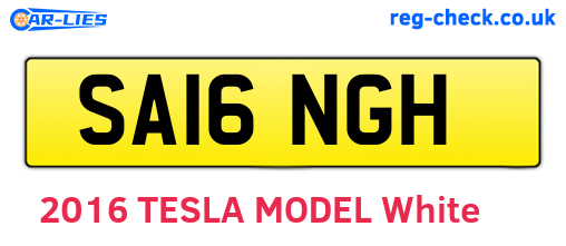 SA16NGH are the vehicle registration plates.