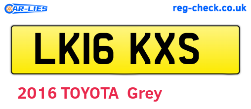 LK16KXS are the vehicle registration plates.