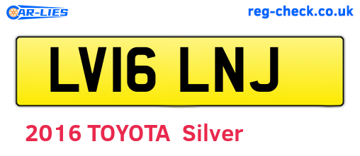 LV16LNJ are the vehicle registration plates.