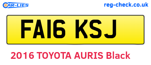 FA16KSJ are the vehicle registration plates.