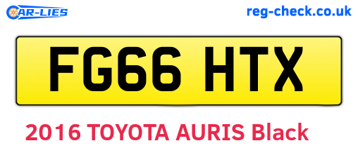 FG66HTX are the vehicle registration plates.