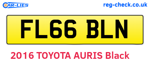 FL66BLN are the vehicle registration plates.