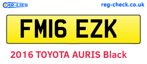 FM16EZK are the vehicle registration plates.