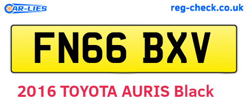 FN66BXV are the vehicle registration plates.