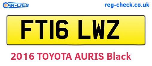 FT16LWZ are the vehicle registration plates.