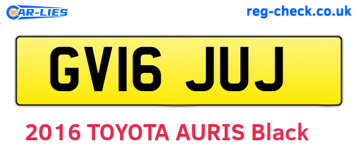 GV16JUJ are the vehicle registration plates.