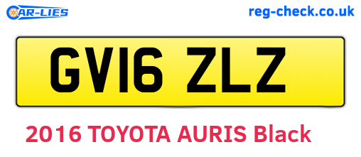 GV16ZLZ are the vehicle registration plates.