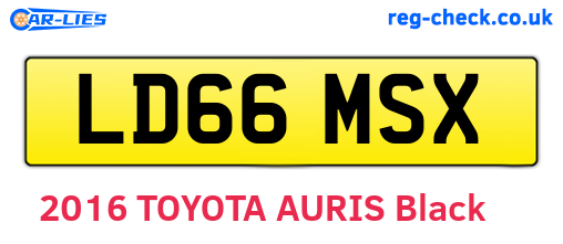 LD66MSX are the vehicle registration plates.