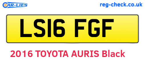 LS16FGF are the vehicle registration plates.