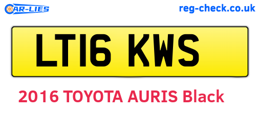 LT16KWS are the vehicle registration plates.
