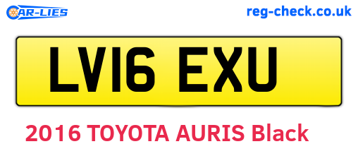LV16EXU are the vehicle registration plates.