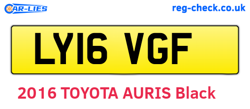 LY16VGF are the vehicle registration plates.