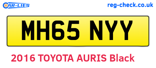 MH65NYY are the vehicle registration plates.