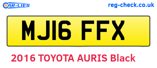 MJ16FFX are the vehicle registration plates.