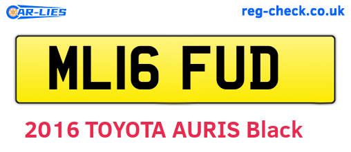 ML16FUD are the vehicle registration plates.