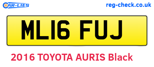 ML16FUJ are the vehicle registration plates.