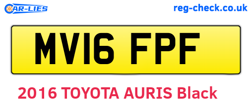 MV16FPF are the vehicle registration plates.
