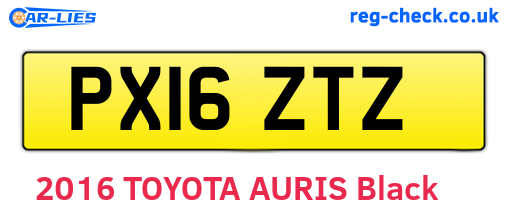 PX16ZTZ are the vehicle registration plates.