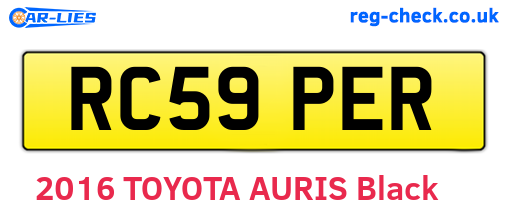 RC59PER are the vehicle registration plates.