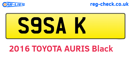 S9SAK are the vehicle registration plates.