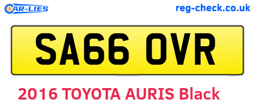 SA66OVR are the vehicle registration plates.