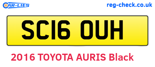 SC16OUH are the vehicle registration plates.