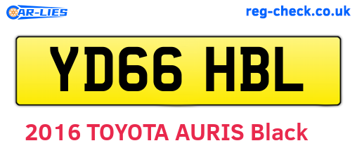 YD66HBL are the vehicle registration plates.