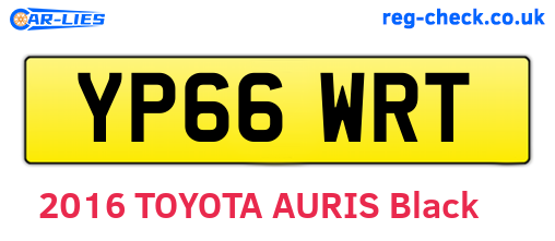 YP66WRT are the vehicle registration plates.