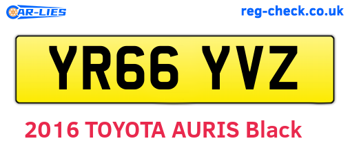 YR66YVZ are the vehicle registration plates.