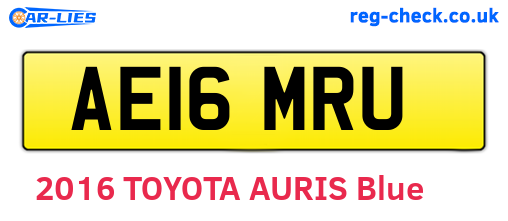AE16MRU are the vehicle registration plates.