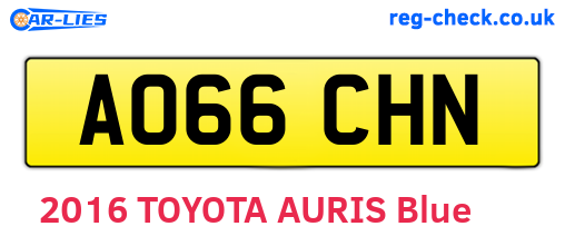 AO66CHN are the vehicle registration plates.